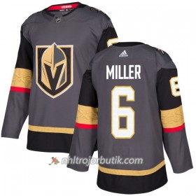 Män Ishockey Vegas Golden Knights Tröja Colin Miller 6 Adidas 2017-2018 Grå Authentic